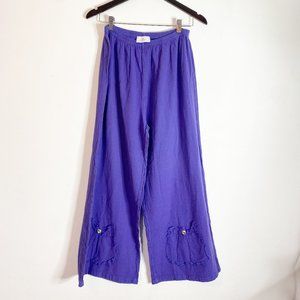 Women's The Gauzeway Purple Gauze Cotton Shabby Chic Pants Size 1